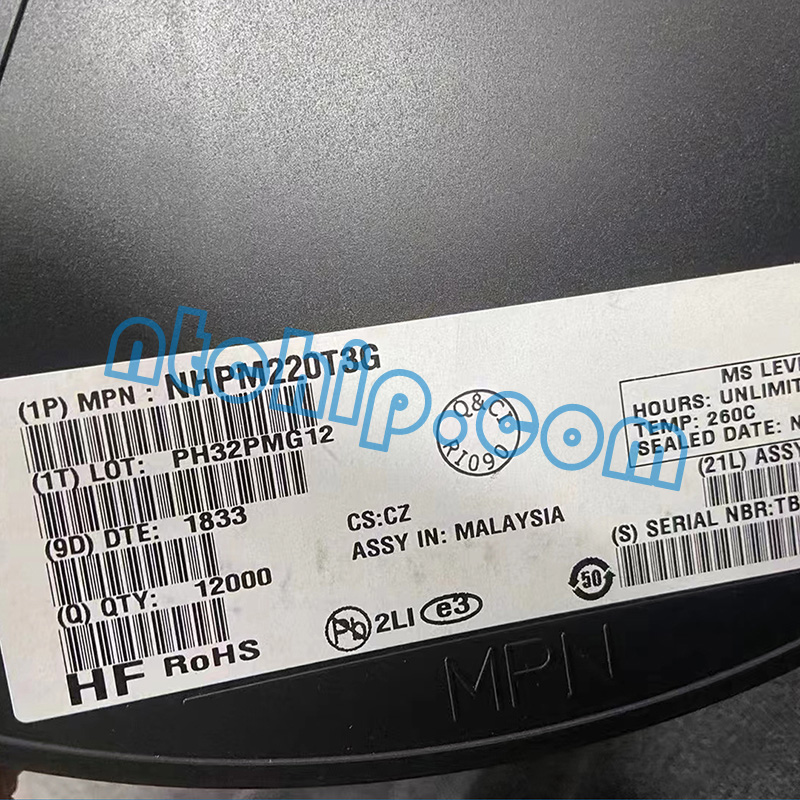 Original NHPM220T3G and its product label